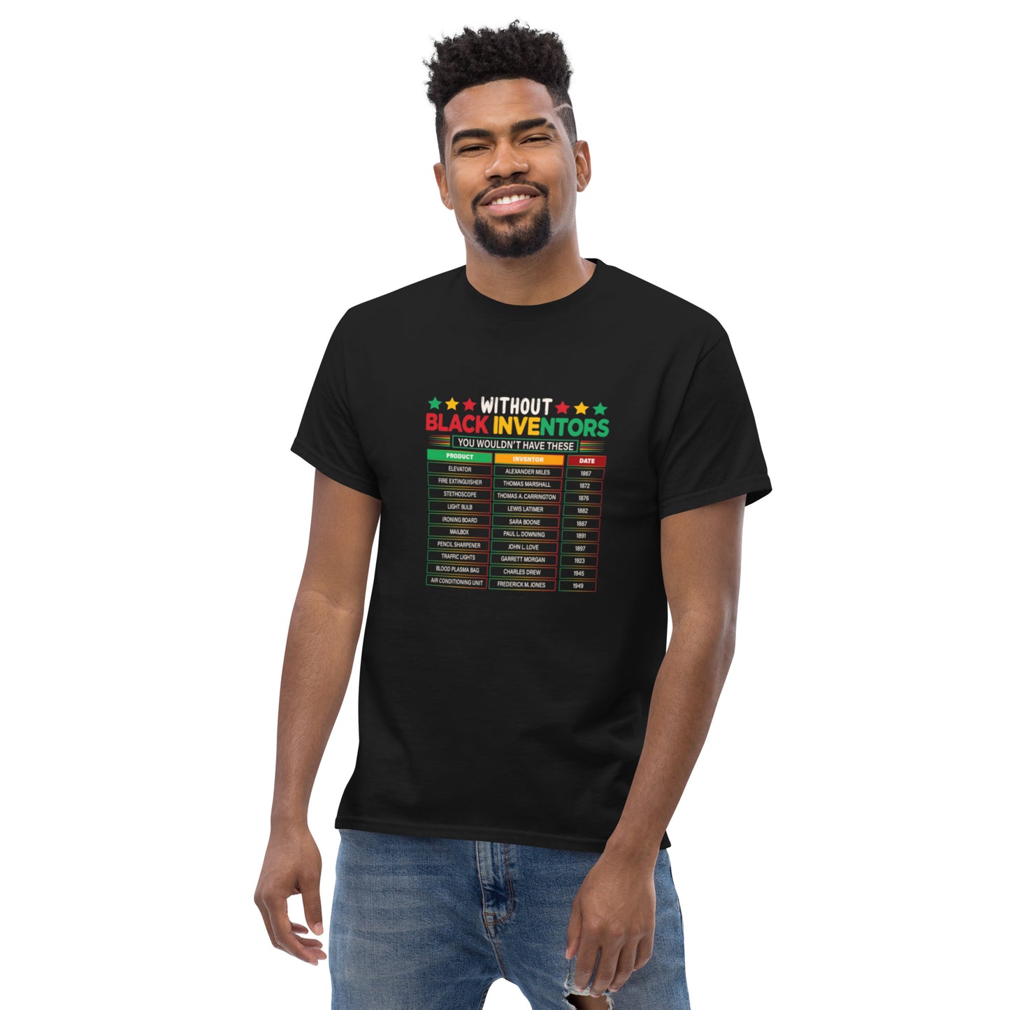 BLACK INVENTORS T SHIRT